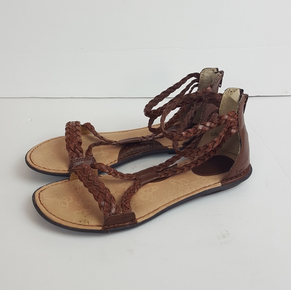BOC Born Gladiator Sandals Flat brown Sz 10